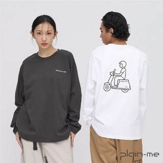 plain-me [NORITAKE 機車騎士] 長袖 tee 大學t t恤 [CRV0164-242]