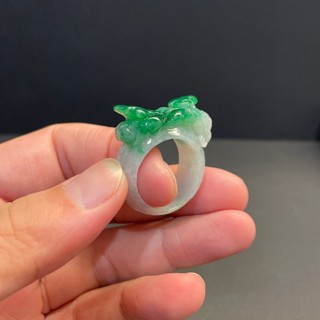 瀚玉珠寶 天然翡翠戒指 老坑正陽綠如意戒 緬甸玉戒指 天然A貨翡翠 老坑種 戒指 附上臺大鑑定所證書 玉戒 扳指