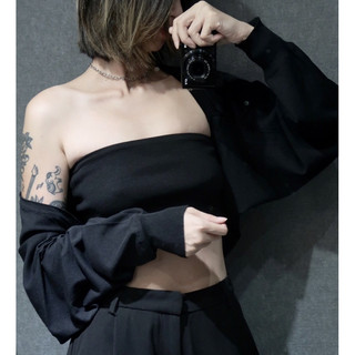 LA.VI. Liberté🥀超美式針織外罩衫外套+平口小可愛