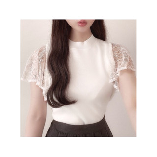 🎀ChienYa🎀日本GRL正品代購~蕾絲袖針織上衣