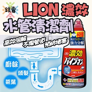 現貨 日本 獅王 LION 濃效水管清潔劑 450ml 水管清潔 排水口 排水管清潔 廚房 毛髮堵塞 鎂賣