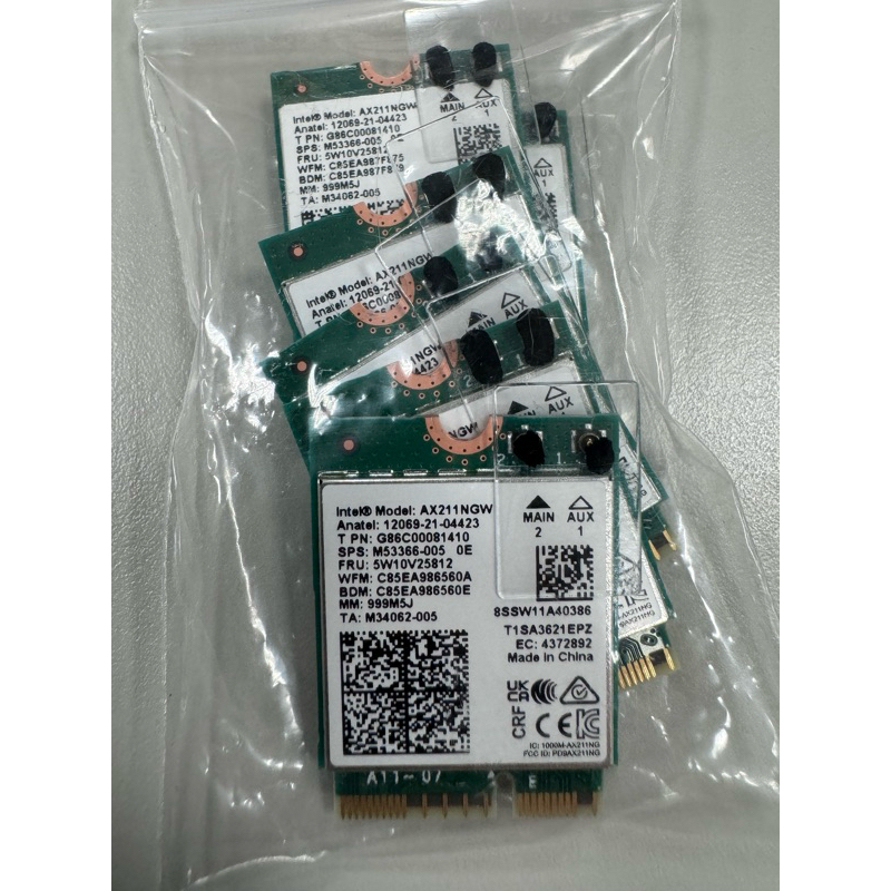 筆電用 全新Intel AX211 AX211NGW M.2 無線網卡（快速到貨）