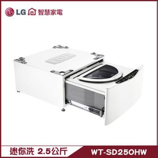 WT-SD250HW LG 樂金 2.5公斤 WiFi MiniWash 蒸洗脫變頻 迷你洗衣機 冰磁白