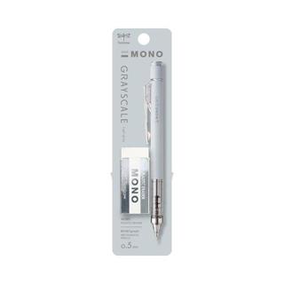 (限定)蜻蜓Tombow MONO GRAYSCALE 自動鉛筆+橡皮擦-淺灰 墊腳石購物網