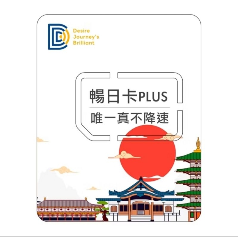 DJB暢日卡PLUS daijobu日本網卡sim卡5天 無限流量吃到飽不降速 日本旅遊上網卡(追求網速網路重度使用者)