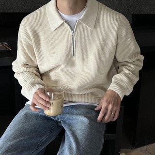 正韓Supima棉料半拉鍊翻領針織上衣 7色 YUPPIE 預購商品 1014