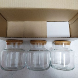 三入 玻璃瓶 玻璃罐 軟木塞蓋 擺飾