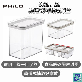 【Philo飛樂】K15 軌道式密封保鮮盒 可懸掛式 可疊加 密封盒 儲物盒 收納罐 儲存盒 保鮮盒 冰箱收納 滑軌取物