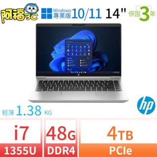 【阿福3C】HP 440 G10 14吋商用筆記型i7-1355U/48G/4TB/Win10/Win11 Pro專業版