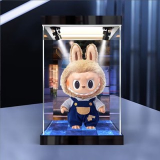labubu💖拉布布展示盒 亞剋力開門 展示盒 適用泡泡瑪特Labubu time to chill搪膠 毛絨公仔展示盒