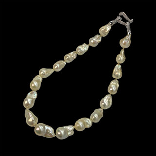 🎀小小飾品🎀天然海水珍珠項鍊南洋金珍珠巴洛克珍珠項鍊炫彩24+mm～12+mm超大巴洛克珍珠項鏈獨一無二送禮珍藏