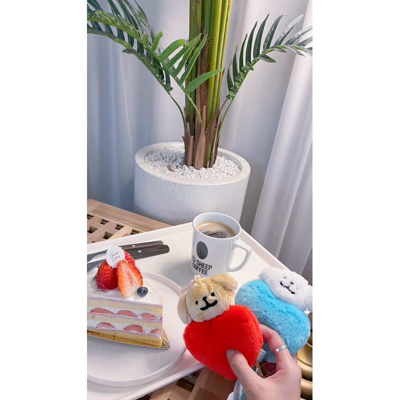 【現貨】韓國Kakao Friends 愛心線條小狗兩色