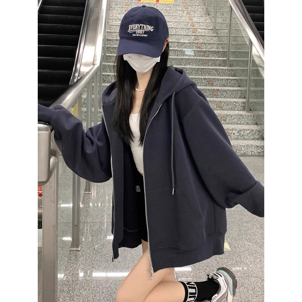 [董小姐]版型真的很好看！連帽衛衣 羊羔毛外套 帽t 學生黨衣服 潮牌衣服 高磅衛衣 大學外套 秋天外套 女生外套