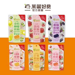 美滋果物果汁軟糖100g｜嚴選臺灣在地水果 全素食可食 芒果 荔枝 桑葚 草莓 水蜜桃 金桔檸檬 糖果【茱麗好食】