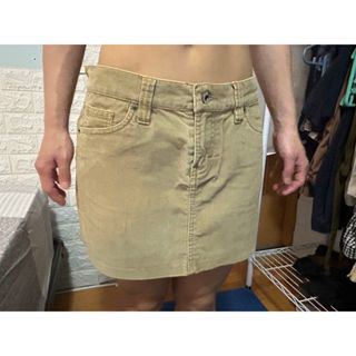 114/5/14 降價)【中古 二手衣】Tommy Jeans 短裙 燈芯絨 駝色 百搭