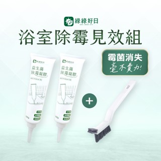 綠綠好日 浴室除黴見效組 益生菌除黴凝膠 多功能V型清潔刷 組合優惠