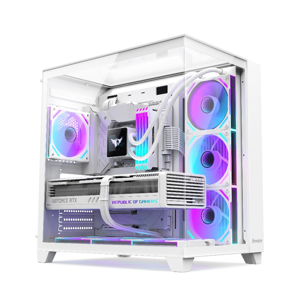 Huntkey航嘉 VS970滿天星電競電腦機殼/三面玻璃/USB3.0
