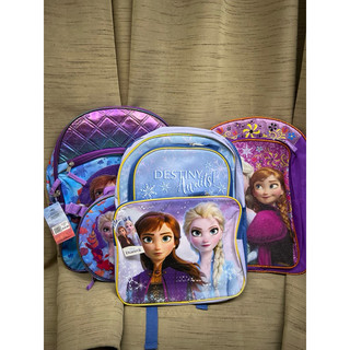 美國原裝進口 Disney Frozen Anna & Elsa Purple Backpack冰雪奇緣書包/後背包