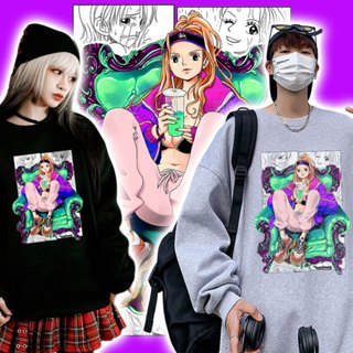 剛運動完的 娜美 超潮老爹鞋 海賊王 航海王 純棉刷絨圓領大學TEE 長袖上衣衛衣 臺灣製 獨家自訂款