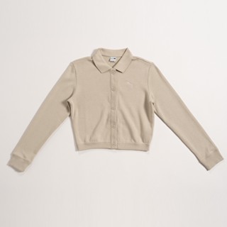 PUMA 流行系列 Artisanal Polo領外套 女款 羅紋排釦外特 王淨廣告款 女性 62997068