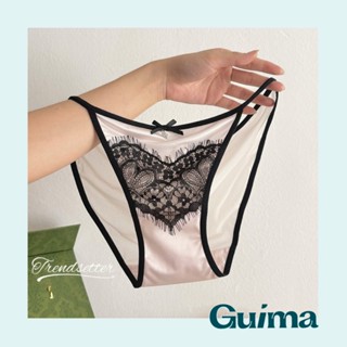 【Guima｜現貨】性感御姐風 蕾絲高衩內褲 緞面蕾絲內褲 性感內褲 低腰內褲 性感蕾絲內褲 透視內褲