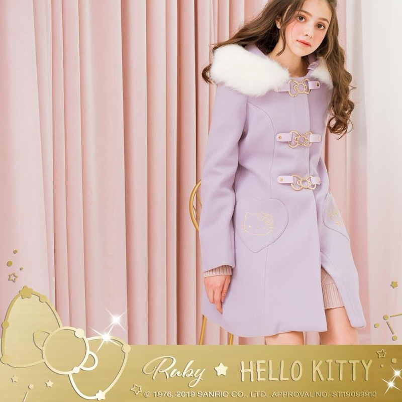誠收這件露比午茶Kitty紫色外套