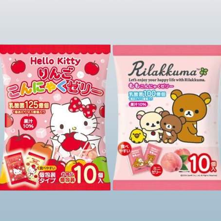 免運 快速出貨日本 蒟蒻果凍 乳酸菌 果汁 蘋果果凍 桃子果凍 HELLO KITTY RILAKKUMA 拉拉熊 果凍