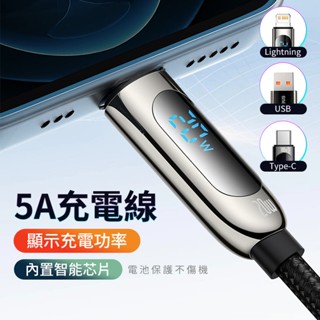 蝦皮隔日到倍思數顯 Type-C to Type-C充電線 傳輸線 100W PD充電線 USB數據線 PD18W