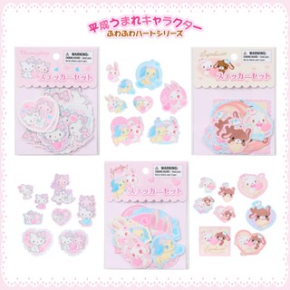 日本正品 造型 貼紙組 三麗鷗 洽咪 蜜糖邦尼 寶石寵物 蓬蓬愛心 裝飾貼 文具 手帳 安全帽貼 卡通貼紙 可愛