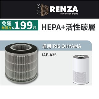 適用 IRIS OHYAMA 愛麗思歐雅瑪 IAP-A35 高效率 情境式空氣清淨機 HEPA+活性碳 濾網 濾芯 濾心