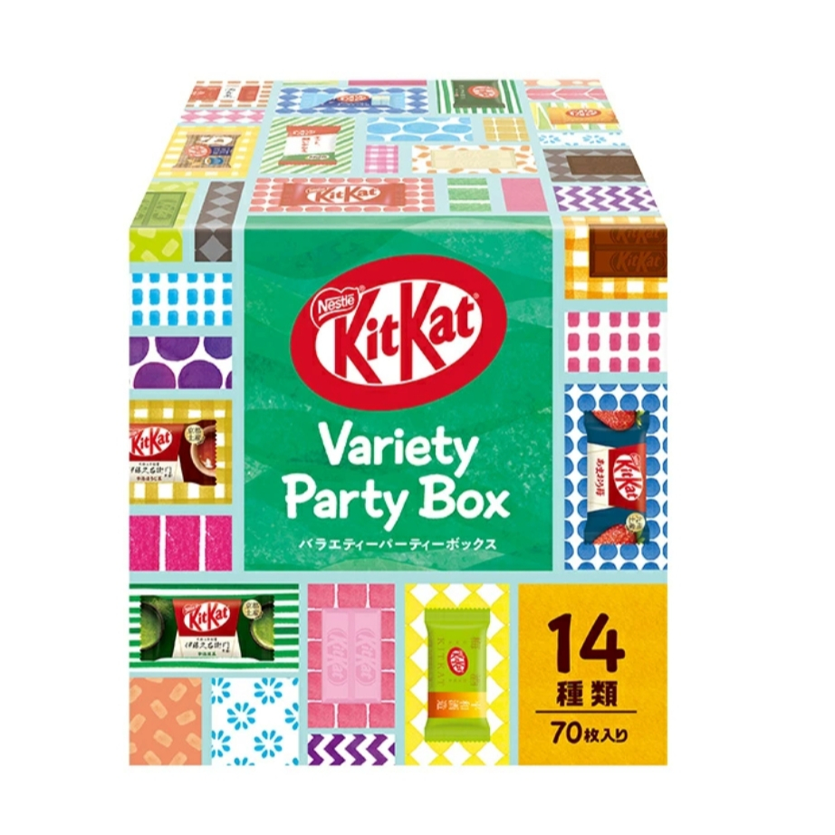 《FOS》日本 KitKat Party Box 派對盒 綜合巧克力 餅乾 14種 70個入 禮物 送禮 必買 聖誕節