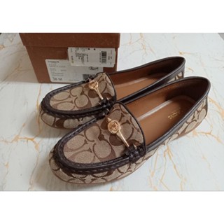 全新品 保證正品 Coach 滿版logo休閒鞋/樂福鞋/平底鞋/鞋/非豆豆鞋/非漁夫鞋/非草編鞋