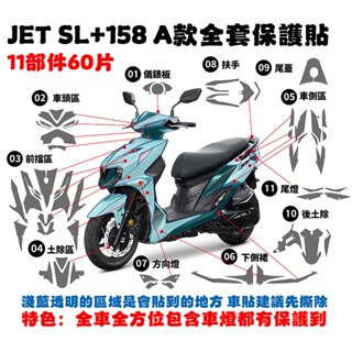 SYM JET SL+158 JET SL125原廠車殼專用抗刮保護貼 抗刮膜 JET包膜 JETSL犀牛皮