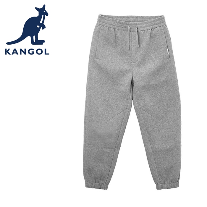 KANGOL 英國袋鼠 休閒長褲 64551501 中性 長褲 中灰 黑色