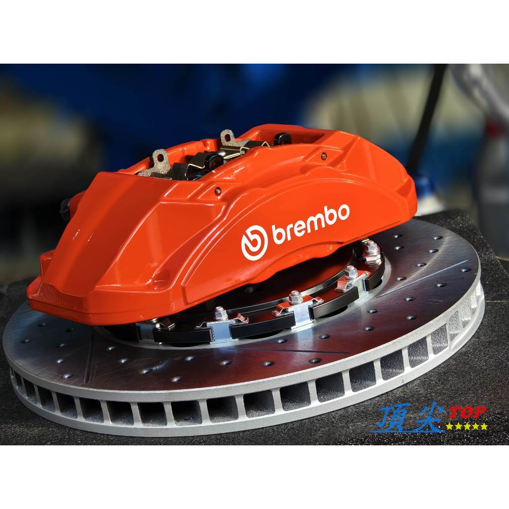 【頂尖】全新 brembo卡鉗 brembo F55+355MM全浮動碟盤+金屬油管+陶瓷煞車皮+煞車油