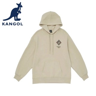 KANGOL 英國袋鼠 帽T 長袖上衣 長T 連帽T 64551053 中性 淺卡其 咖啡 黑色