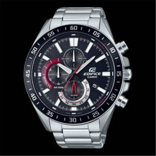 CASIO EDIFICE 卡西歐 三眼 指標男錶 不鏽鋼錶帶 - 黑x紅 (EFV-620D-1A4) [秀時堂]