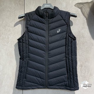 【全能MAX】ASICS 女 羽絨背心 修身版 立領 保暖 輕薄 拉鍊口袋 2032C927-001