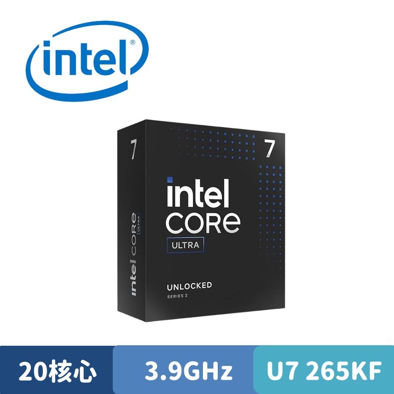 Intel Core Ultra 7 265KF 中央處理器 盒裝