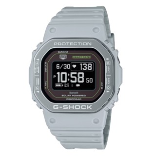 CASIO 卡西歐(DW-H5600MB-8A9)G-SHOCK G-SQUAD 太陽能藍芽 金屬框多功能運動錶-淺灰