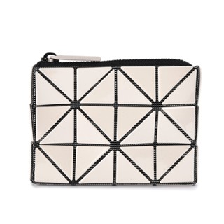 ISSEY MIYAKE三宅一生BAO BAO亮面3x4拉鍊零錢包(象牙白)390656-50｜GoBrand購名牌