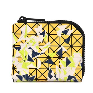 ISSEY MIYAKE三宅一生BAO BAO混色三角印花5x6拉鍊零錢包(黃色)390659-59｜GoBrand