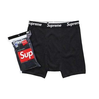 Supreme HANES BOXER BRIEF (4PACK) BLACK 純棉四角內褲 運動四角褲 SUP-493