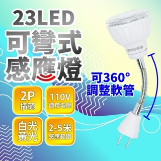 臺灣品牌∣現貨免運▸明沛 23 LED 人體感應燈∣可調整角度∣感應燈頭∣感應燈∣小夜燈∣夜燈∣燈泡∣感應式∣插頭