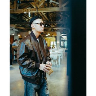 MADNESS HARD AGING LEATHER AVIATOR JACKET (HORSEHIDE) 餘文樂同款