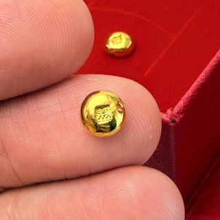 金豆 (金塊公斤原料製作) 9999足金 抗通膨 5分 保值商品 0.5錢 金塊 99.99%純金 附保單 投資