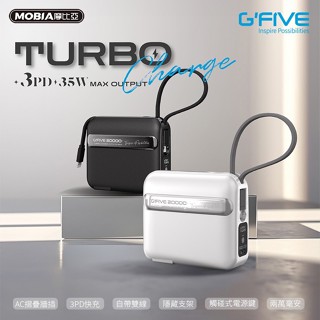 G-FIVE【有Wh標示】GP-120S 睿能多功能行動電源 20000mAh(附硬殼包) 自帶線電源 出國 旅行 露營