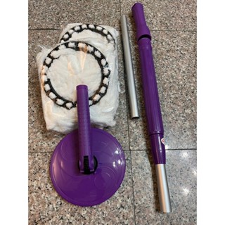 【新生王子】統用 手壓式旋轉拖把 （1桿2布）紫色款好神拖 舞水痕全效拖適合