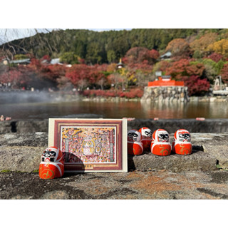 全新 現貨 日本 大阪 勝尾寺 達摩 神社 鳥居 木製 御守 吊飾 明信片 擺飾 招財 招福
