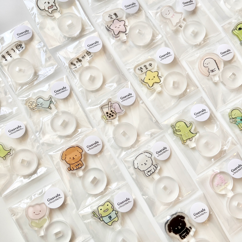 Guavafu｜迷你立牌 共30款 原創插畫 恐龍 語錄 珍奶 療癒 壓克力 小立牌 襪襪龍 畢業 晴天娃娃 書包吊飾